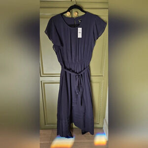 Nwt Ann Taylor Midi Length navy blue dress